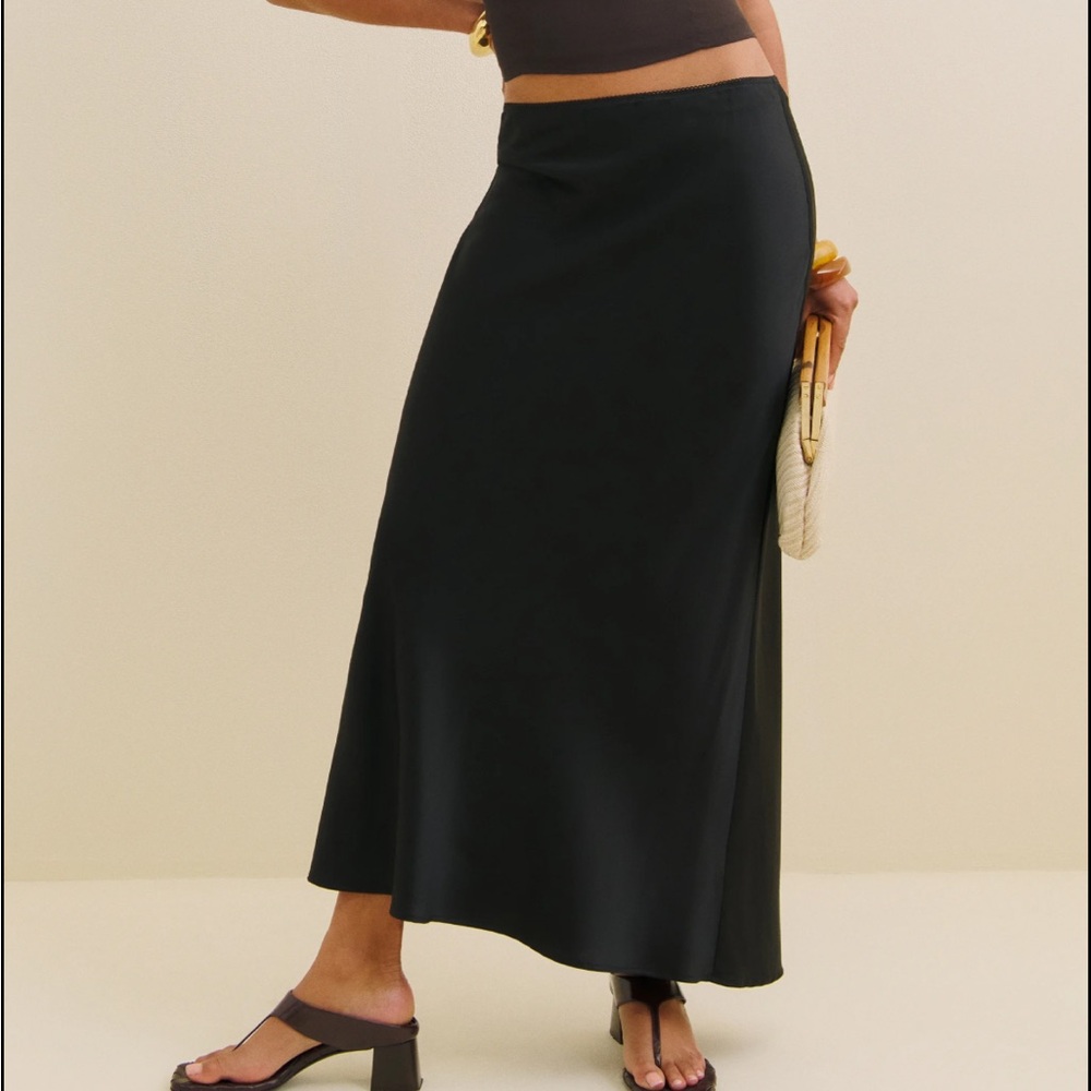 Reformation Layla Satin Skirt